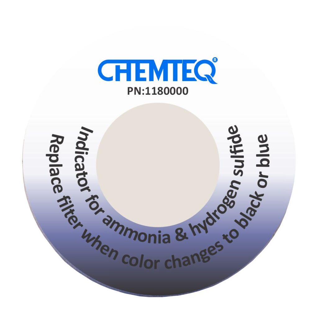 Ammonia & hydrogen sulfide Filter Breakthrough-Indicator Sticker – BTIS