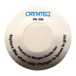 Colorimetric nitrogen dioxide detector used for air quality monitoring in industrial environments near ducts, vents, stacks, and flues