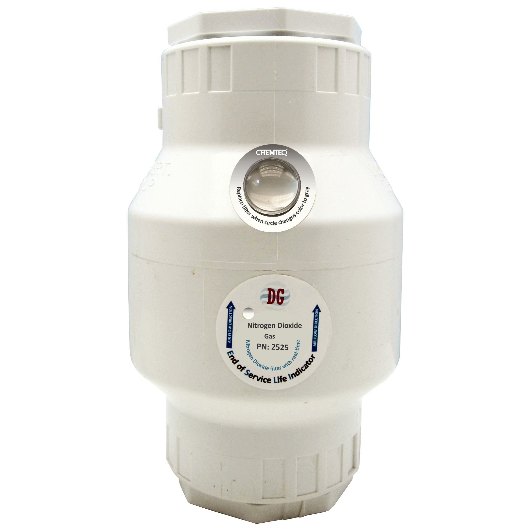 Nitrogen Dioxide DG Filter with end of service life indicator 2525