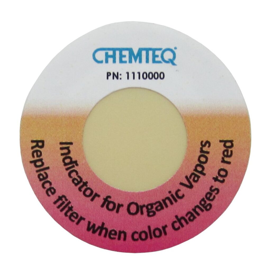 Total Organic Vapors Filter Breakthrough Indicator Sticker - BTIS