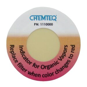Total Organic Vapors Filter Breakthrough Indicator Sticker - BTIS