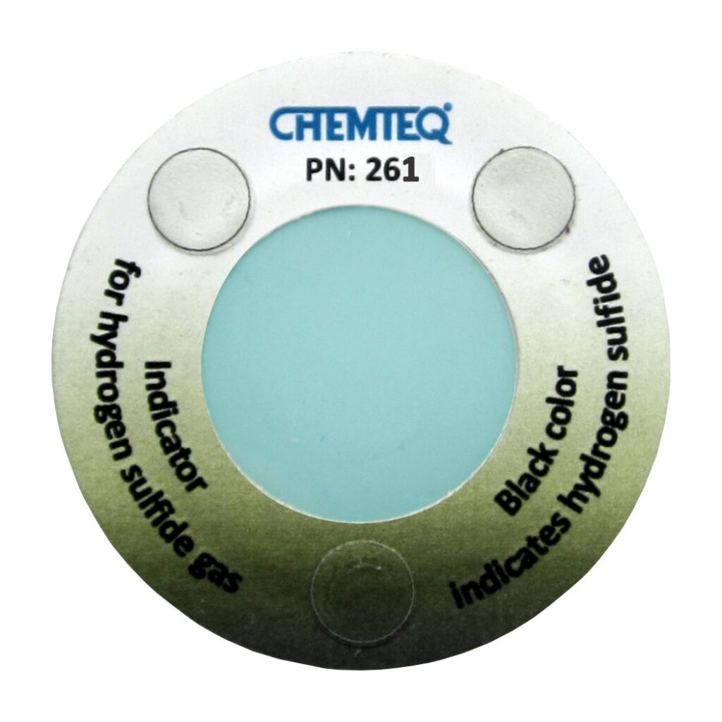 Hydrogen sulfide WP Breakthrough Indicator Sticker Type B (BTIS B)